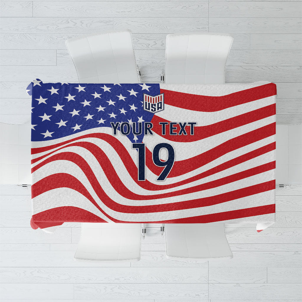 Custom United States Soccer Tablecloth USA Stars and Stripes Style