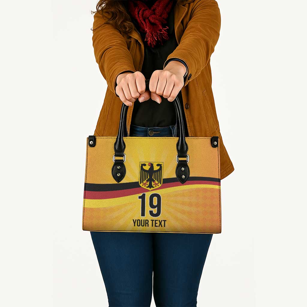 Custom Germany Heritage Eagle Leather Bag German Eagle with Flag Design - Wonder Print Shop