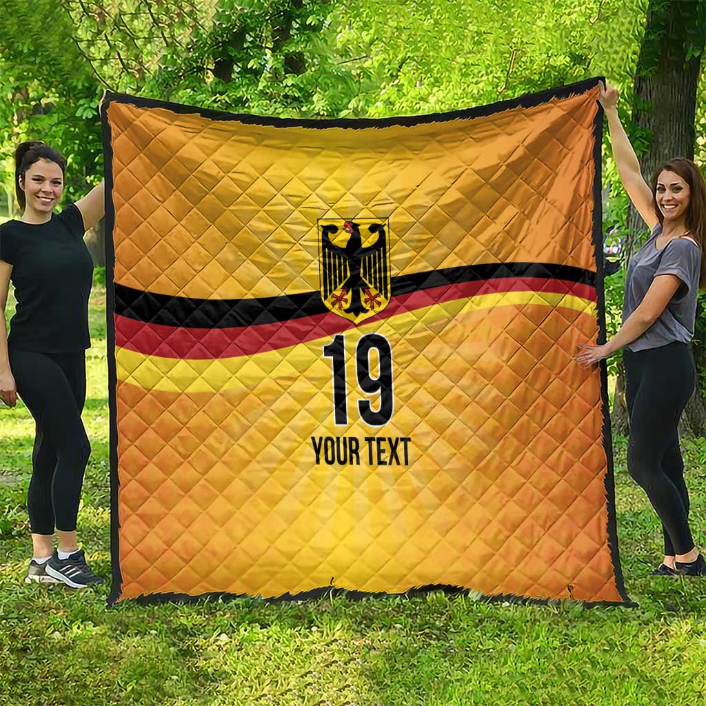 Custom Germany Heritage Eagle Quilt German Eagle with Flag Design - Wonder Print Shop