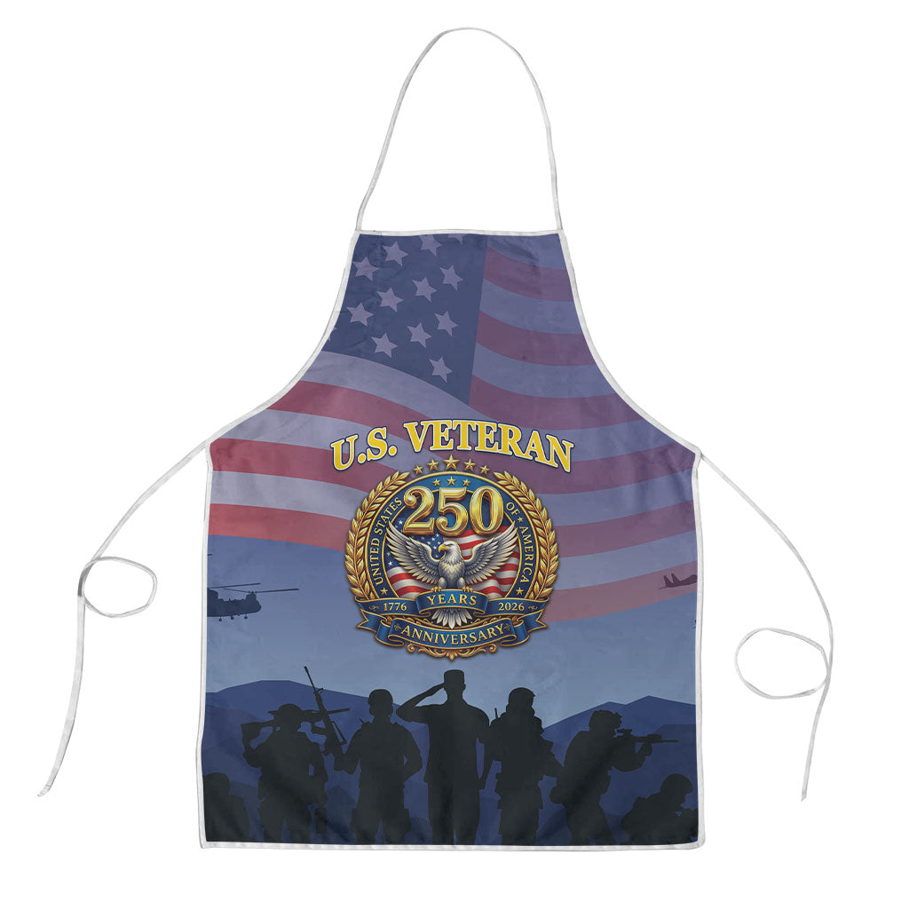 Veterans Day American 250th Anniversary Apron Patriotic Eagle American History