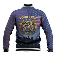 Veterans Day American 250th Anniversary Personalized Baseball Jacket Patriotic Eagle American History