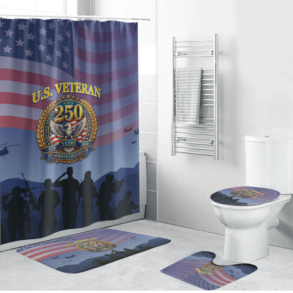 Veterans Day American 250th Anniversary Bathroom Set Patriotic Eagle American History
