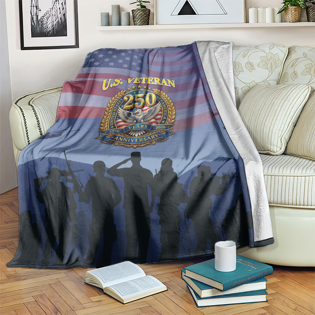 Veterans Day American 250th Anniversary Blanket Patriotic Eagle American History