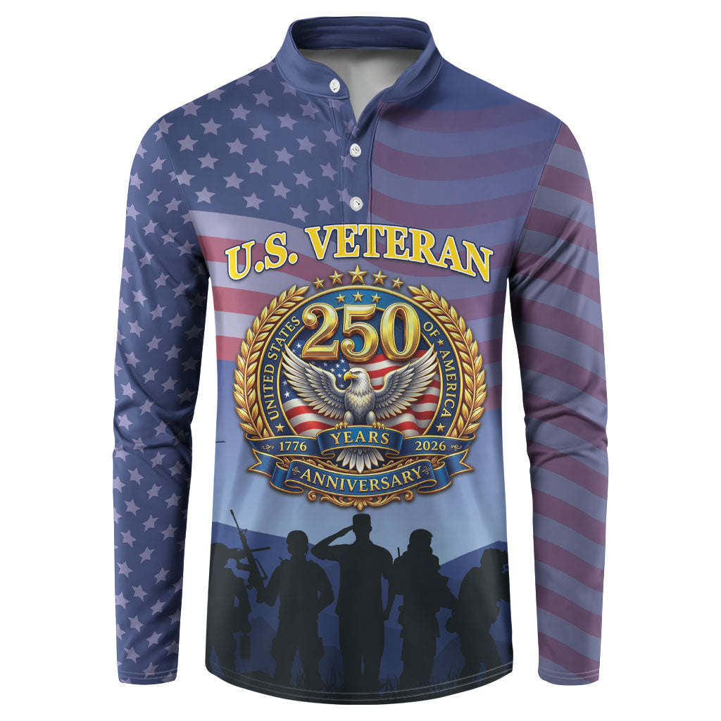 Veterans Day American 250th Anniversary Personalized Button Sweatshirt Patriotic Eagle American History