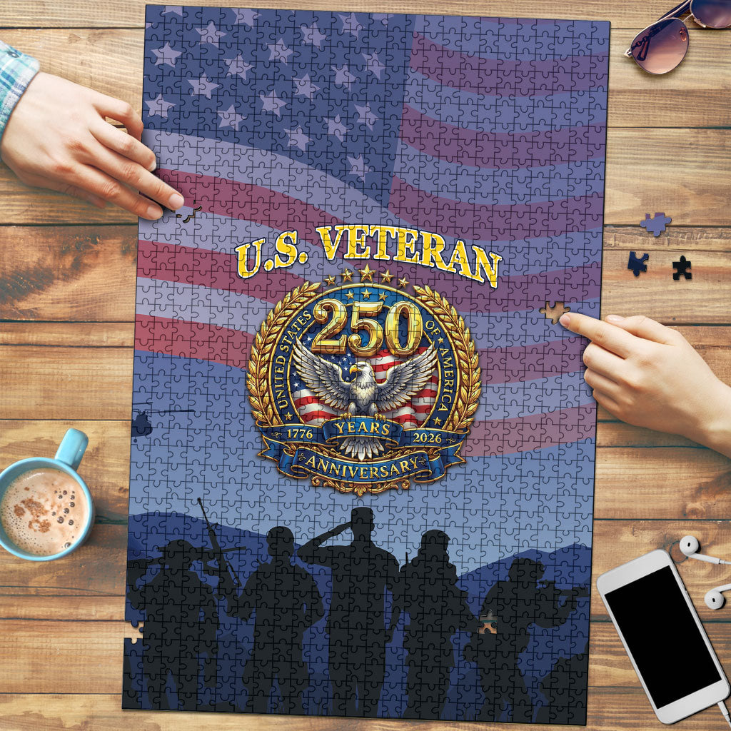 Veterans Day American 250th Anniversary Puzzle Patriotic Eagle American History