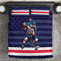 USA Ice Hockey Bedding Set United States Eagle Mascot Style