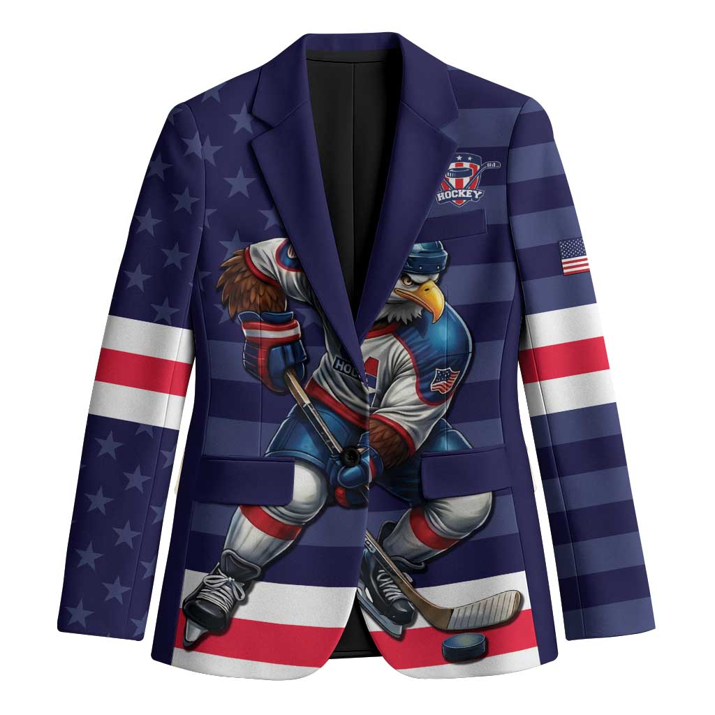 Custom USA Ice Hockey Blazer United States Eagle Mascot Style