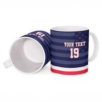 Custom USA Ice Hockey Ceramic Mug United States Eagle Mascot Style