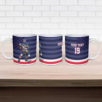 Custom USA Ice Hockey Ceramic Mug United States Eagle Mascot Style
