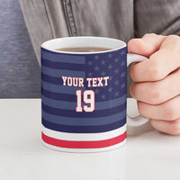 Custom USA Ice Hockey Ceramic Mug United States Eagle Mascot Style