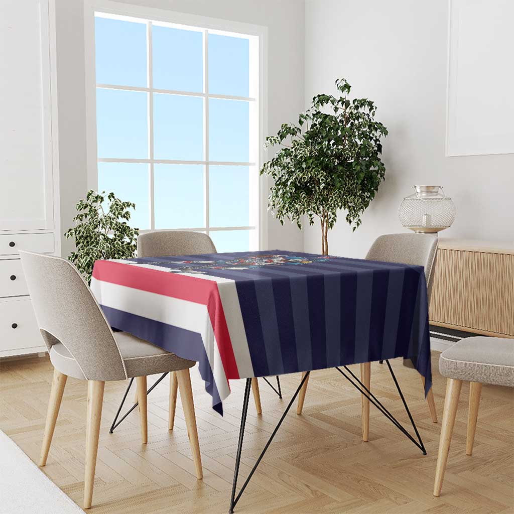 USA Ice Hockey Tablecloth United States Eagle Mascot Style