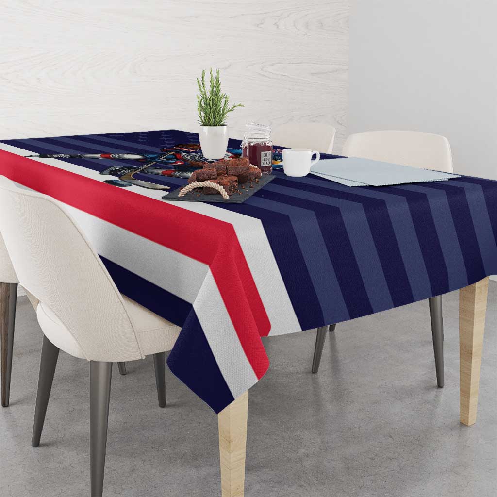 USA Ice Hockey Tablecloth United States Eagle Mascot Style