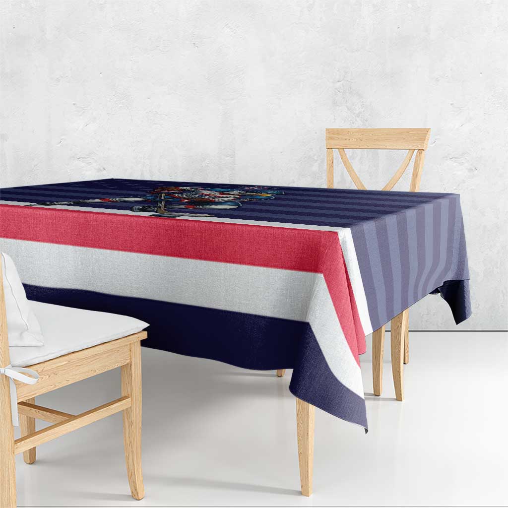 USA Ice Hockey Tablecloth United States Eagle Mascot Style