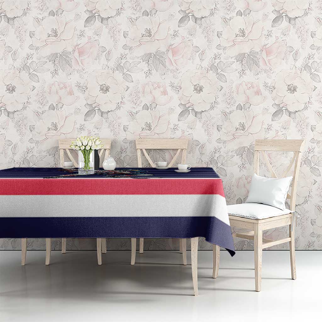 USA Ice Hockey Tablecloth United States Eagle Mascot Style