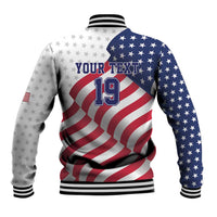Custom USA Ice Hockey Baseball Jacket Eagle Mascot Stars and Stripes Design