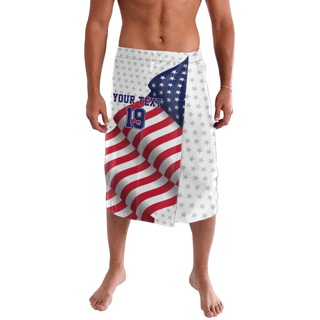 Custom USA Ice Hockey Lavalava Eagle Mascot Stars and Stripes Design