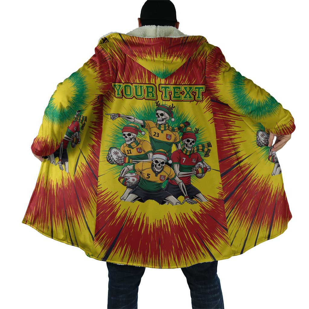 Personalized Lithuania Christmas Cloak Skeleton Rugby Tie Dye Vintage - Wonder Print Shop