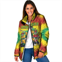 Personalized Lithuania Christmas Padded Jacket Skeleton Rugby Tie Dye Vintage - Wonder Print Shop