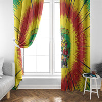 Personalized Lithuania Christmas Window Curtain Skeleton Rugby Tie Dye Vintage - Wonder Print Shop