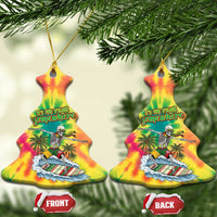 Tie-Dye Skeleton Surfing Lithuania Ceramic Ornament Its 5 OClock Somewhere LT19