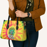 Tie-Dye Skeleton Surfing Lithuania Leather Bag It’s 5 O’Clock Somewhere - Wonder Print Shop