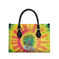 Tie-Dye Skeleton Surfing Lithuania Leather Bag It’s 5 O’Clock Somewhere - Wonder Print Shop