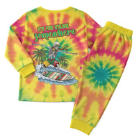 Tie-Dye Skeleton Surfing Lithuania Christmas Pajama Set It’s 5 O’Clock Somewhere - Wonder Print Shop