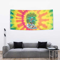 Tie-Dye Skeleton Surfing Lithuania Tapestry It’s 5 O’Clock Somewhere - Wonder Print Shop