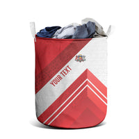 Personalized Latvia Independence Day Laundry Basket Latvijas Republika Folk Pattern