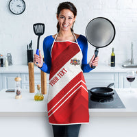 Personalized Latvia Independence Day Apron Latvijas Republika Folk Pattern