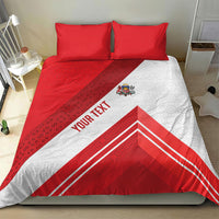 Personalized Latvia Independence Day Bedding Set Latvijas Republika Folk Pattern