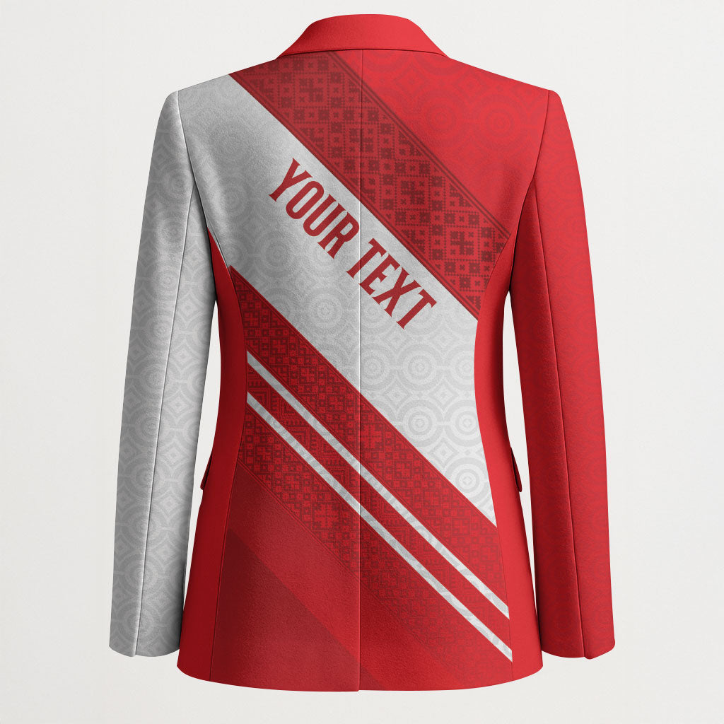 Personalized Latvia Independence Day Blazer Latvijas Republika Folk Pattern