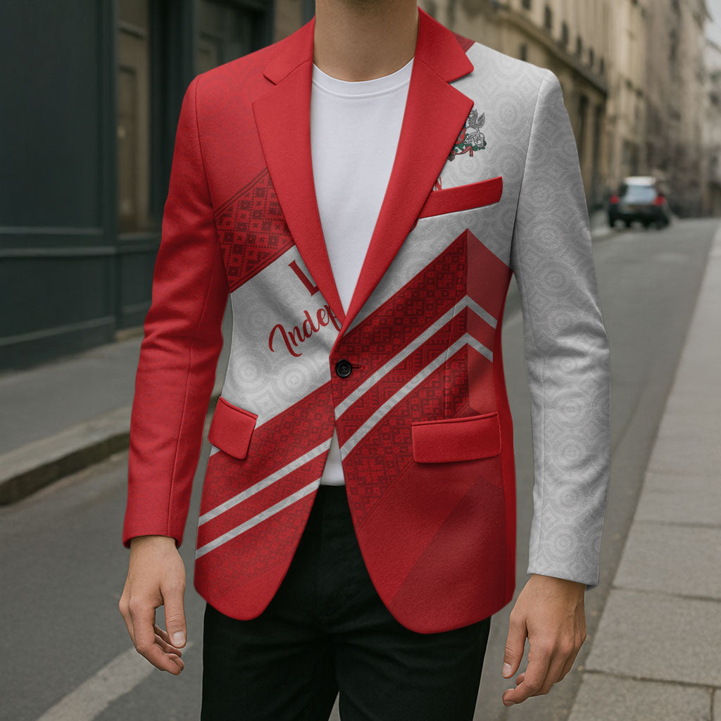 Personalized Latvia Independence Day Blazer Latvijas Republika Folk Pattern
