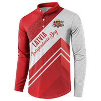 Personalized Latvia Independence Day Button Sweatshirt Latvijas Republika Folk Pattern