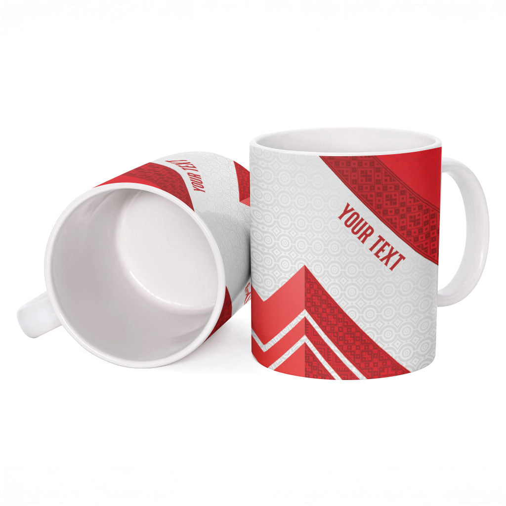 Personalized Latvia Independence Day Ceramic Mug Latvijas Republika Folk Pattern