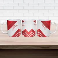 Personalized Latvia Independence Day Ceramic Mug Latvijas Republika Folk Pattern
