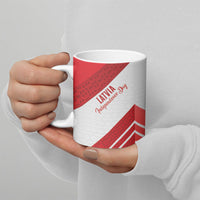 Personalized Latvia Independence Day Ceramic Mug Latvijas Republika Folk Pattern