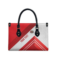 Personalized Latvia Independence Day Leather Bag Latvijas Republika Folk Pattern
