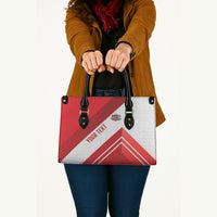 Personalized Latvia Independence Day Leather Bag Latvijas Republika Folk Pattern