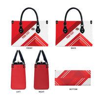 Personalized Latvia Independence Day Leather Bag Latvijas Republika Folk Pattern