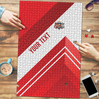 Personalized Latvia Independence Day Puzzle Latvijas Republika Folk Pattern