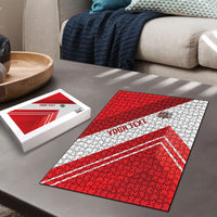 Personalized Latvia Independence Day Puzzle Latvijas Republika Folk Pattern