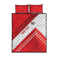 Personalized Latvia Independence Day Quilt Bed Set Latvijas Republika Folk Pattern
