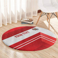 Personalized Latvia Independence Day Round Carpet Latvijas Republika Folk Pattern