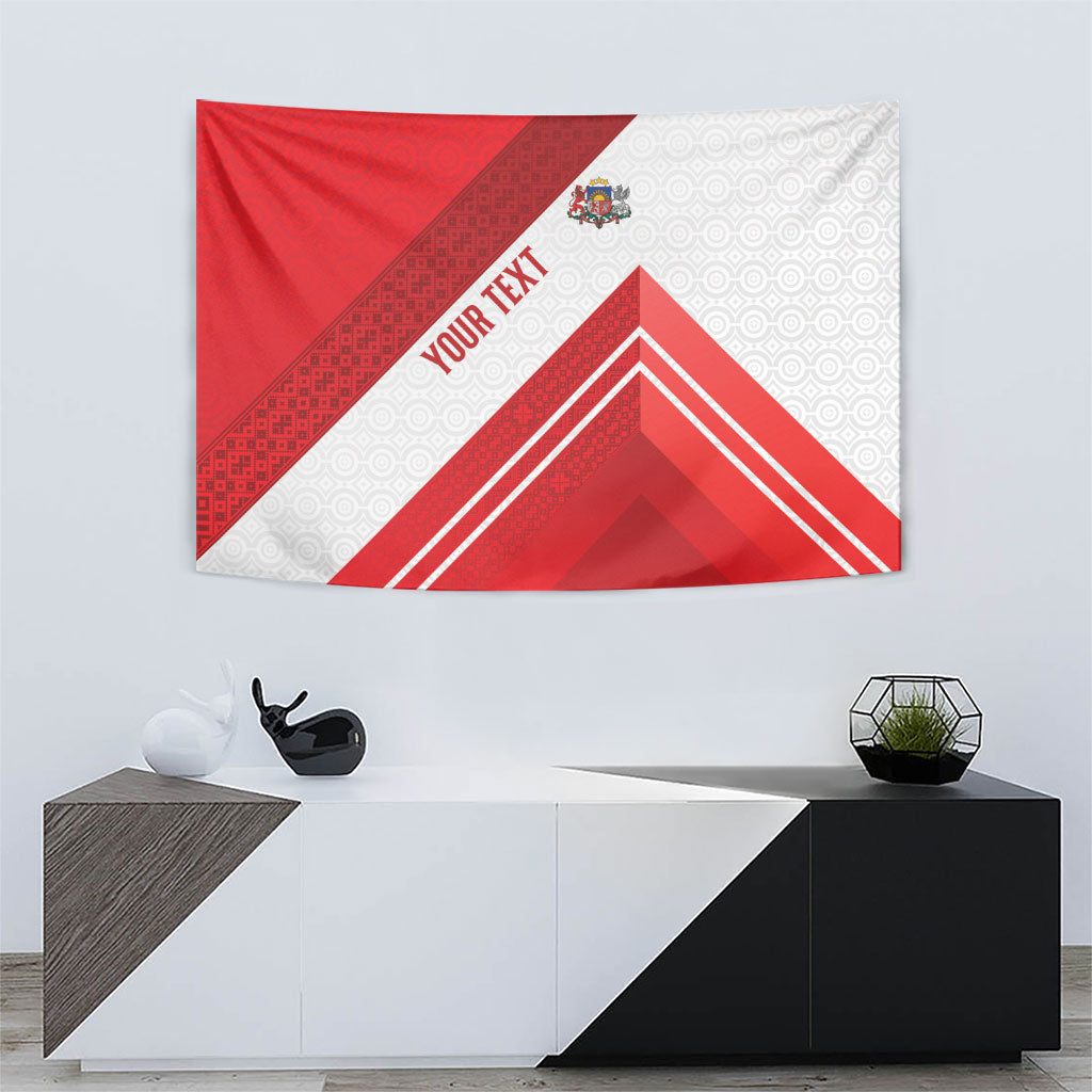 Personalized Latvia Independence Day Tapestry Latvijas Republika Folk Pattern