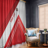 Personalized Latvia Independence Day Window Curtain Latvijas Republika Folk Pattern