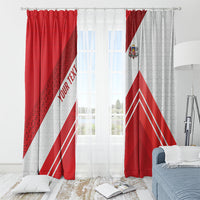 Personalized Latvia Independence Day Window Curtain Latvijas Republika Folk Pattern