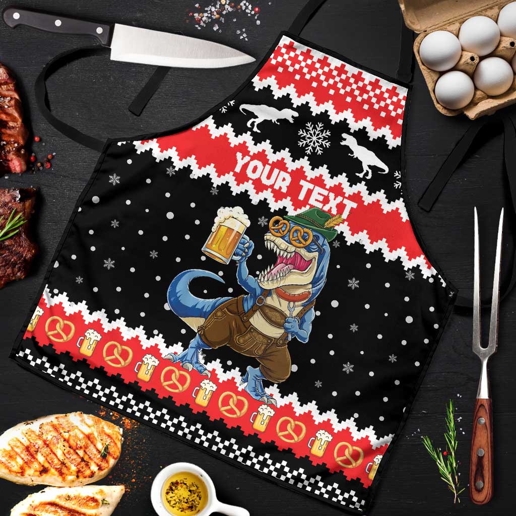 Personalized German T-Rex Christmas Apron Funny Beer Dinosaur Xmas - Wonder Print Shop