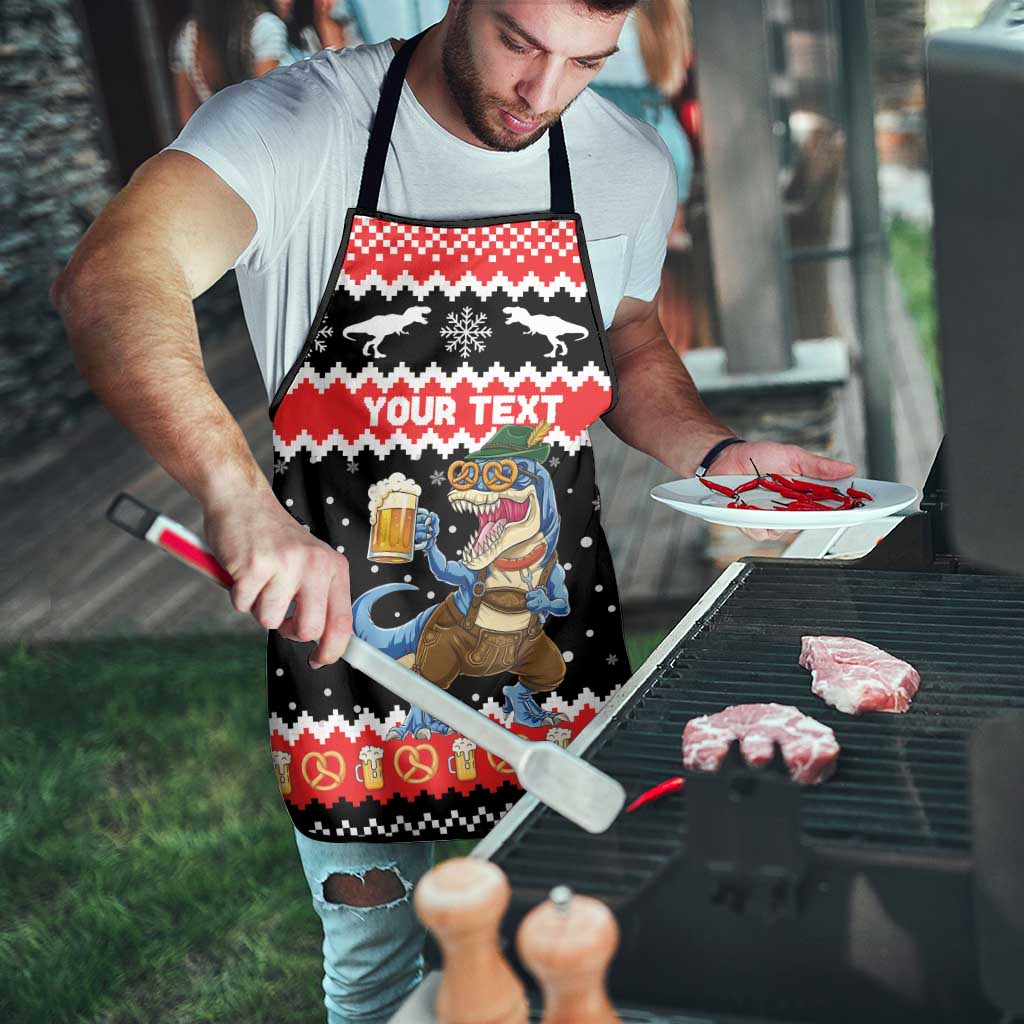 Personalized German T-Rex Christmas Apron Funny Beer Dinosaur Xmas - Wonder Print Shop
