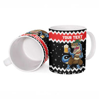 Personalized German T-Rex Christmas Ceramic Mug Funny Beer Dinosaur Xmas - Wonder Print Shop